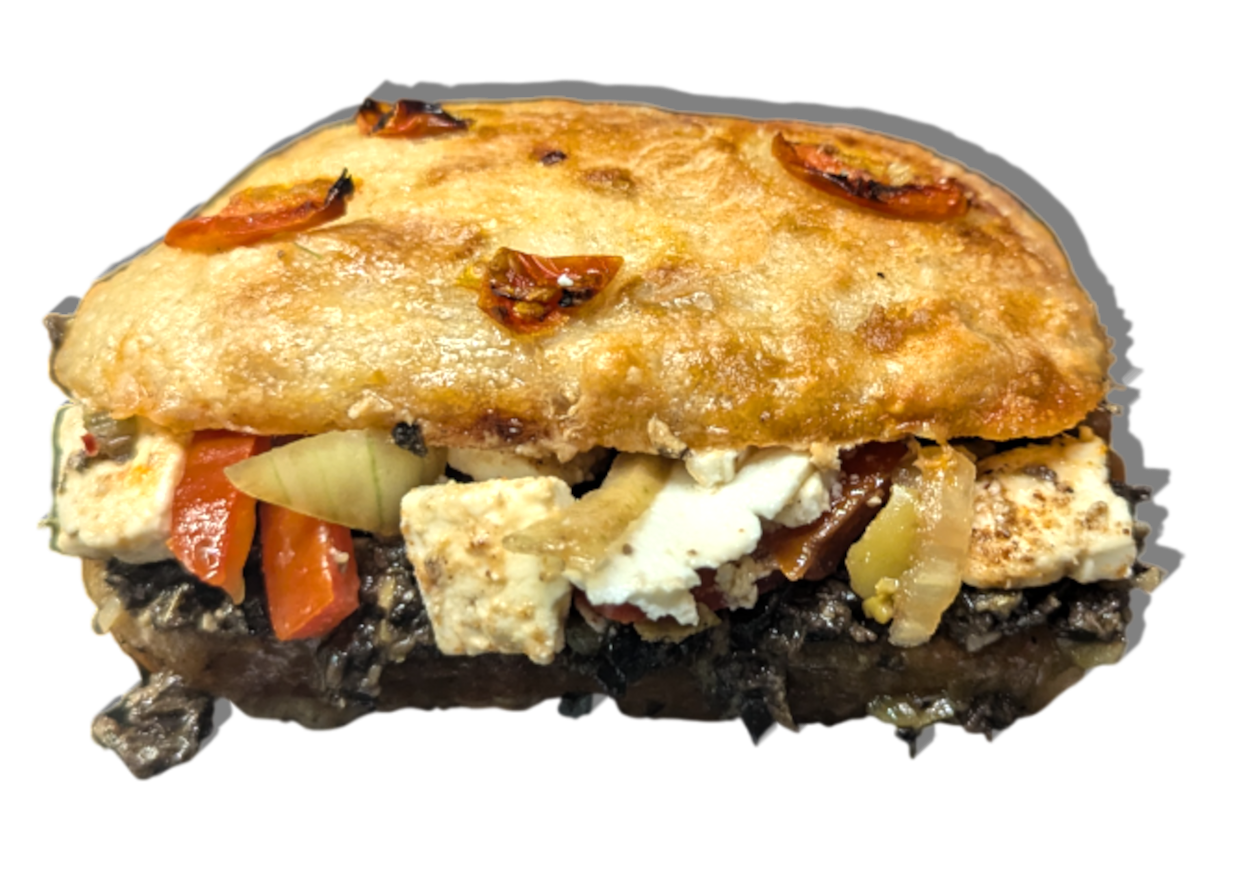 A lo Griego | Untable de Olivas de la Casa, Aceite de Oliva, Tomate y Feta Caliente
